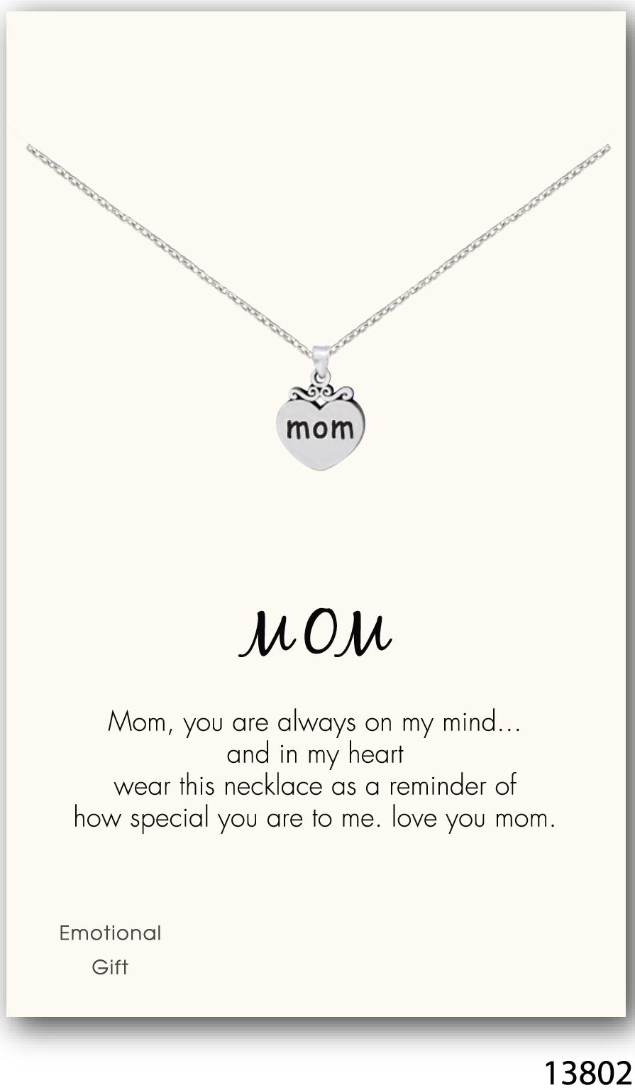 Mom silver pendant